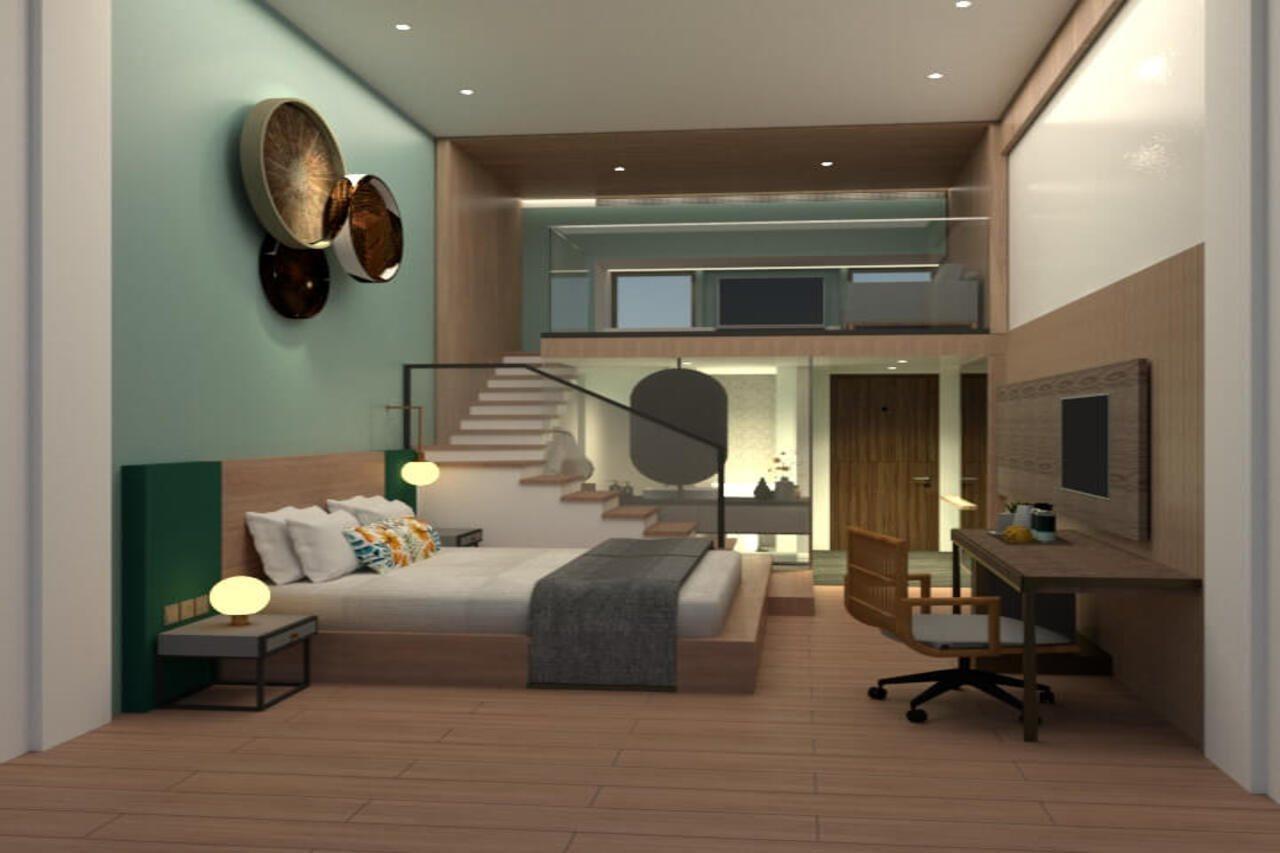 Hotel The Botanica Sanctuary à Puncak Extérieur photo 3D rendering of a hotel room